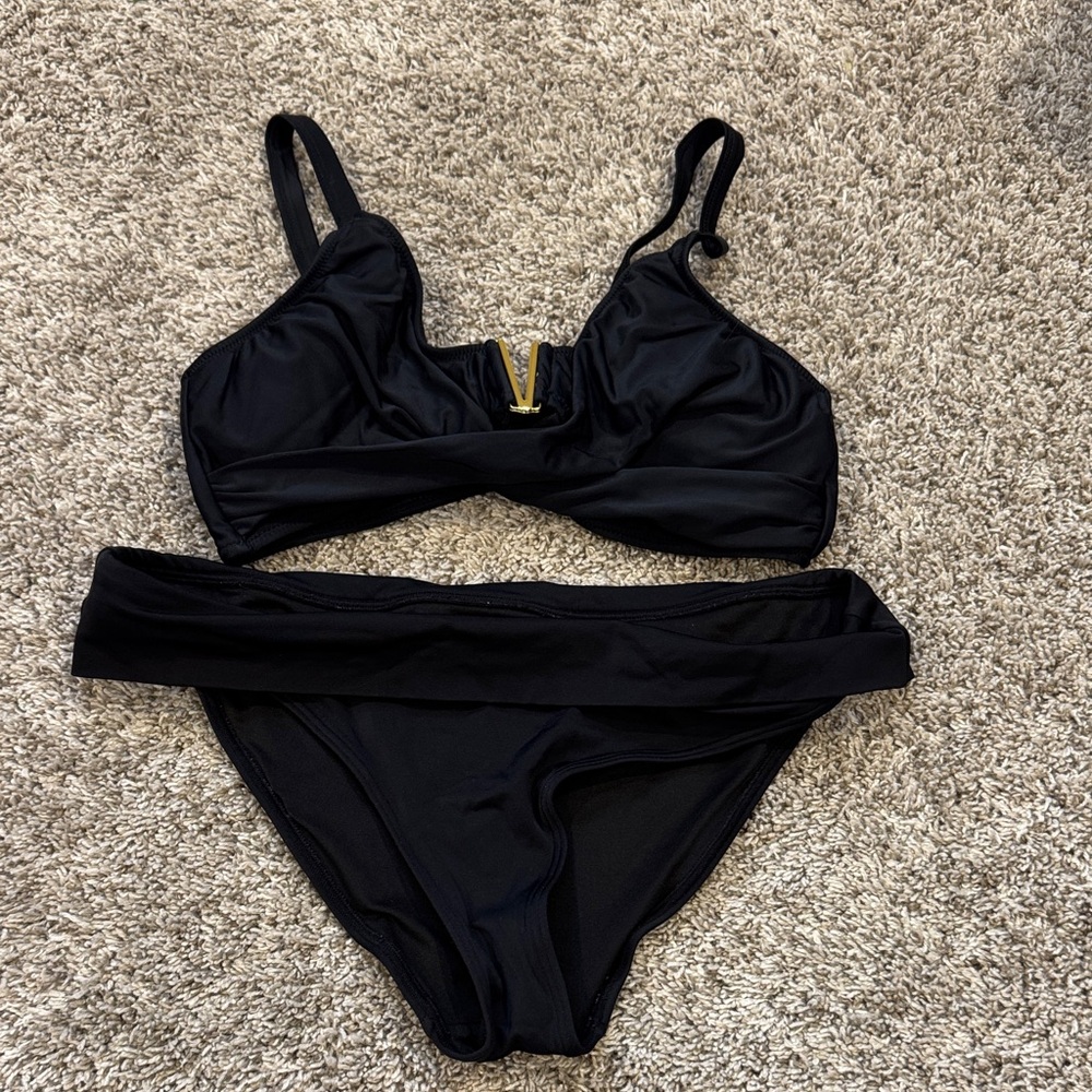 Victoria's Secret Black Foldover Bikini